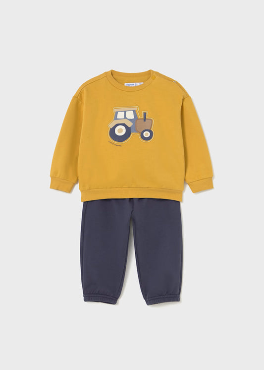 Mayoral Mustard Tractor Tracksuit
