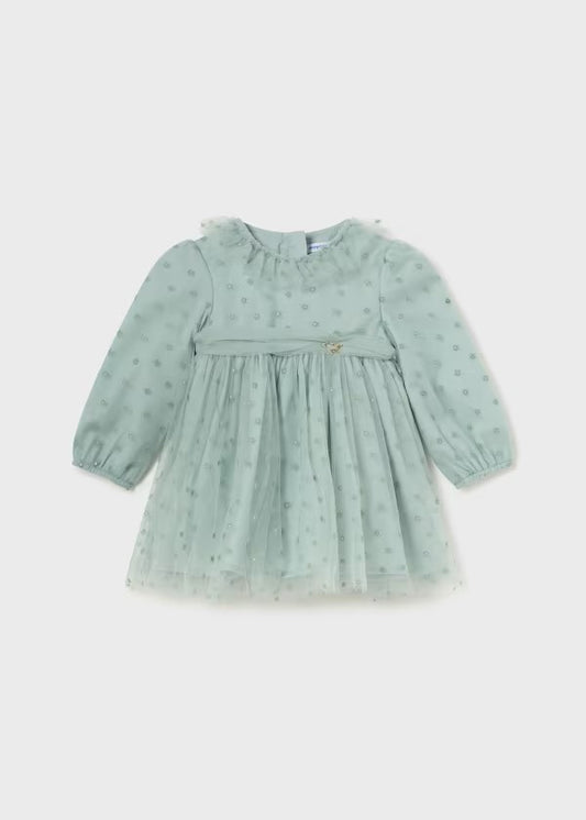Mayoral Jade Flower Tulle Dress