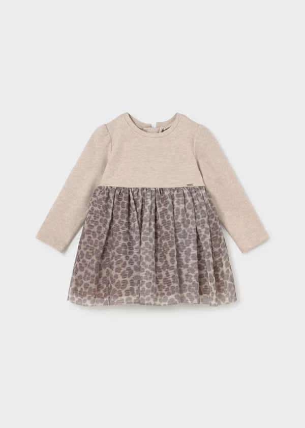 Mayoral Leopard Tulle Dress
