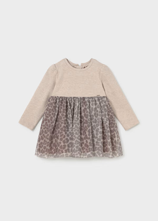 Mayoral Leopard Tulle Dress