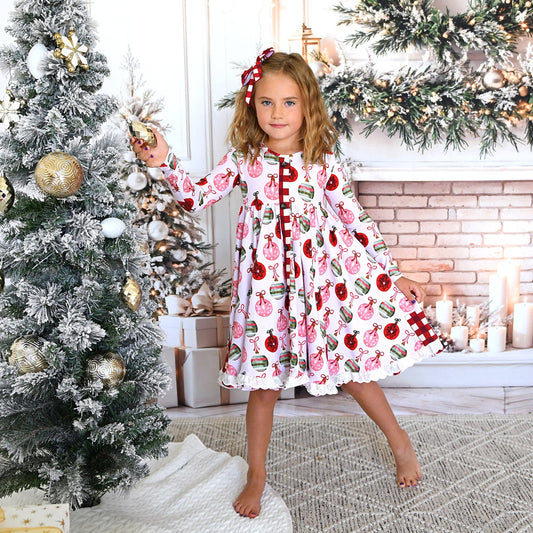 Gigi & Max Kit Ornaments Button Dress
