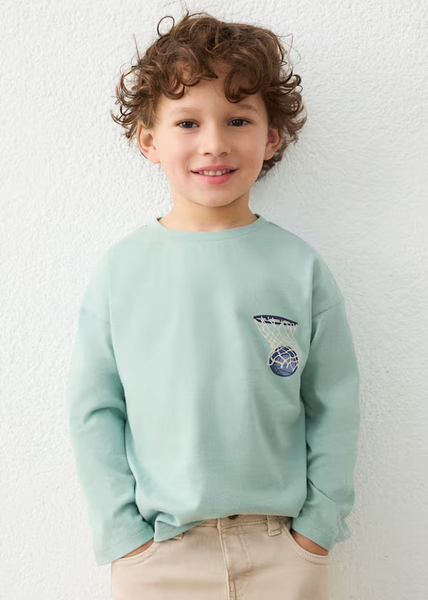 Mayoral Aqua Slam Dunk Longsleeve Shirt
