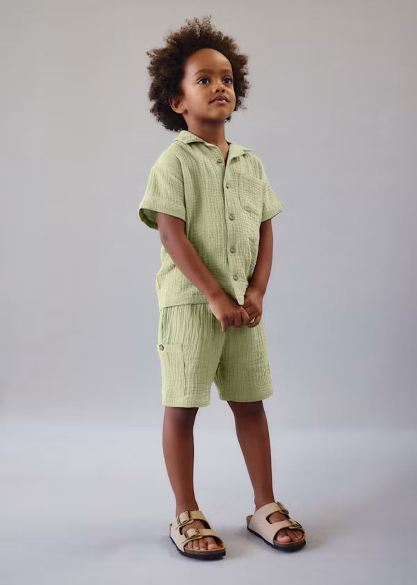 Mayoral Sage Polo & Short Set