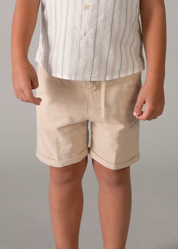 Mayoral Mocha Stripe Short Set