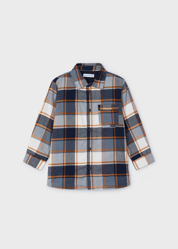 Mayoral Carrot Checked Overshirt