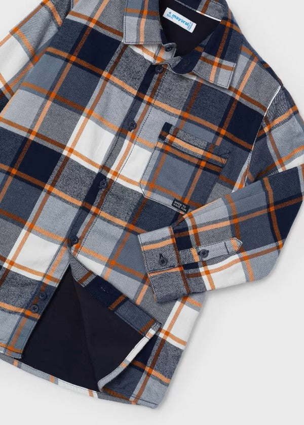 Mayoral Carrot Checked Overshirt