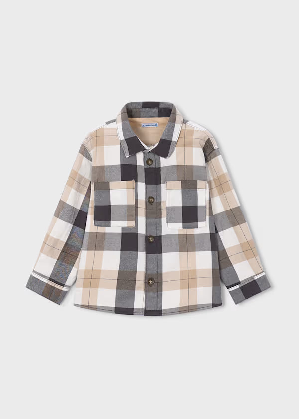 Mayoral Black Plaid Overshirt