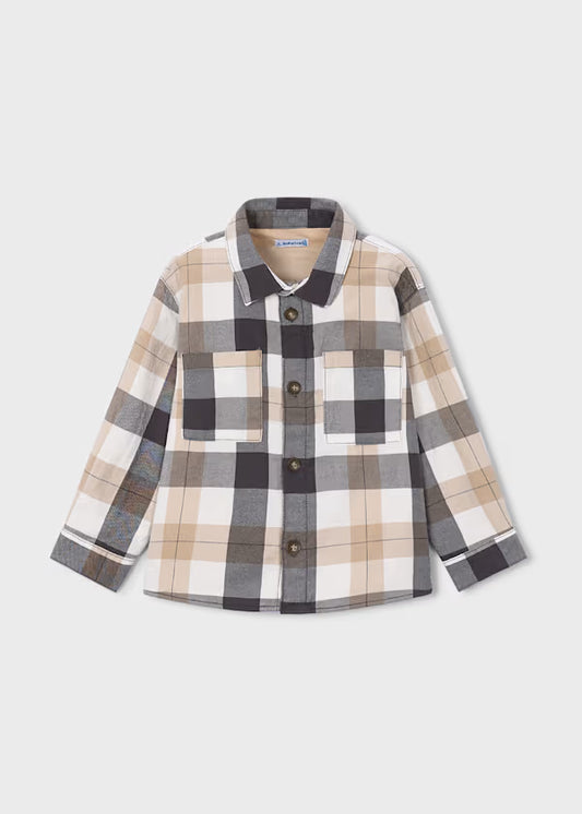 Mayoral Black Plaid Overshirt