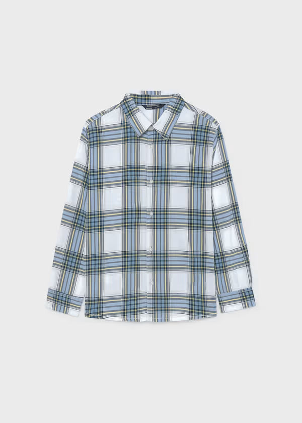 Nukutavake Sky Blue Plaid Button Down