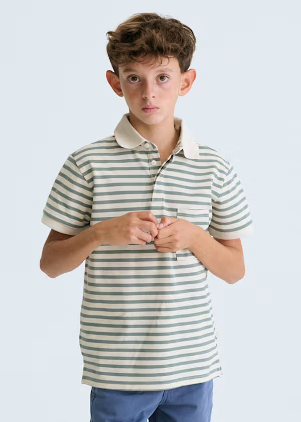 Nukutavake Bayleaf Stripe Polo Shirt