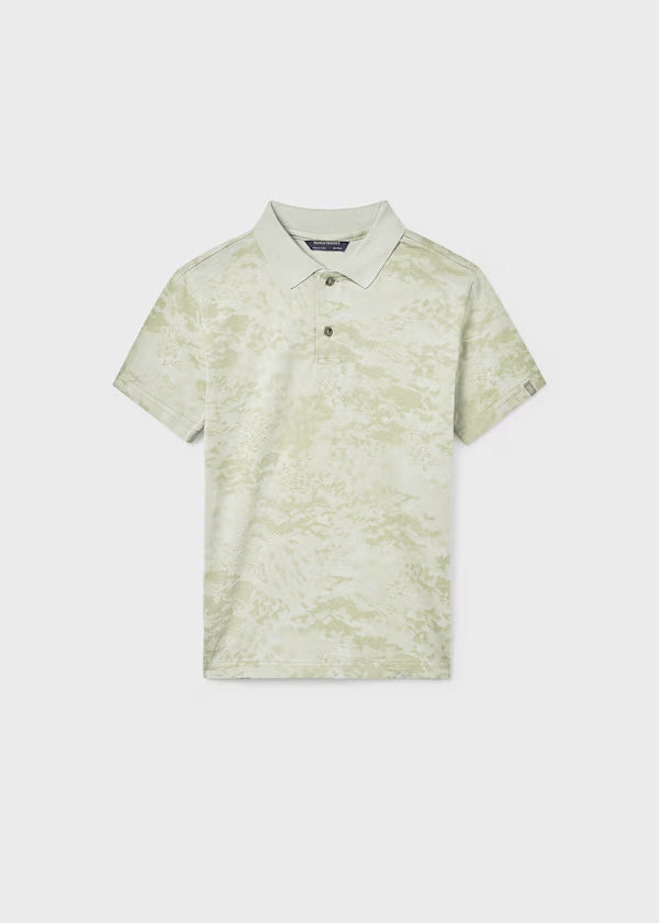 Nukutavake Army Green Printed Polo Shirt