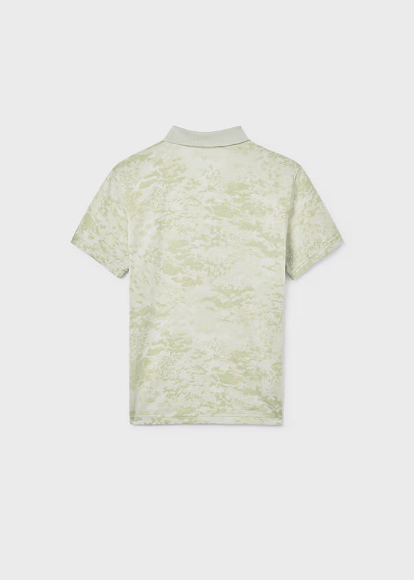 Nukutavake Army Green Printed Polo Shirt