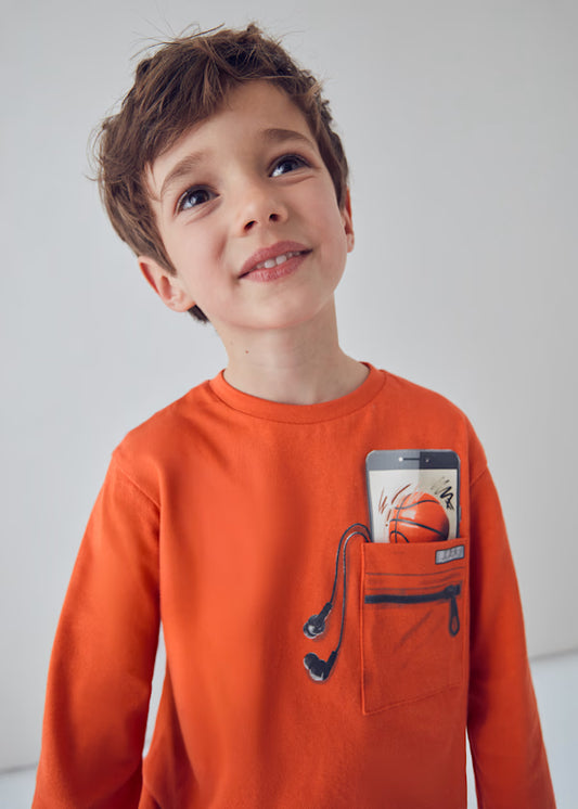 Mayoral Orange Basketball Shirt