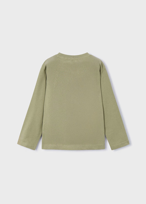 Mayoral Pistachio Dino Long Sleeve Shirt