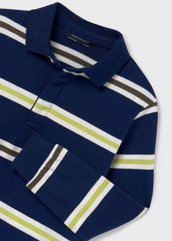 Nukutavake Lagoon Stripe Polo Shirt