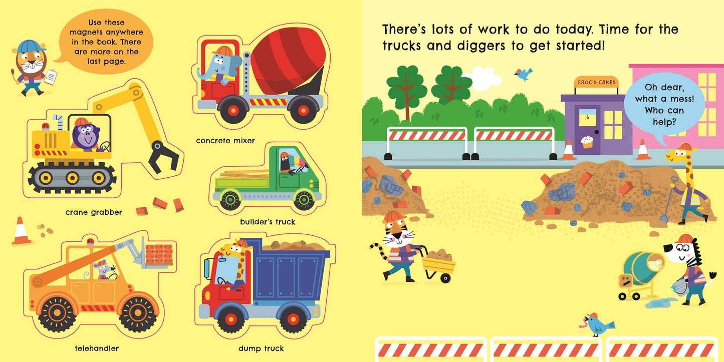 Trucks and Diggers Magnet Book