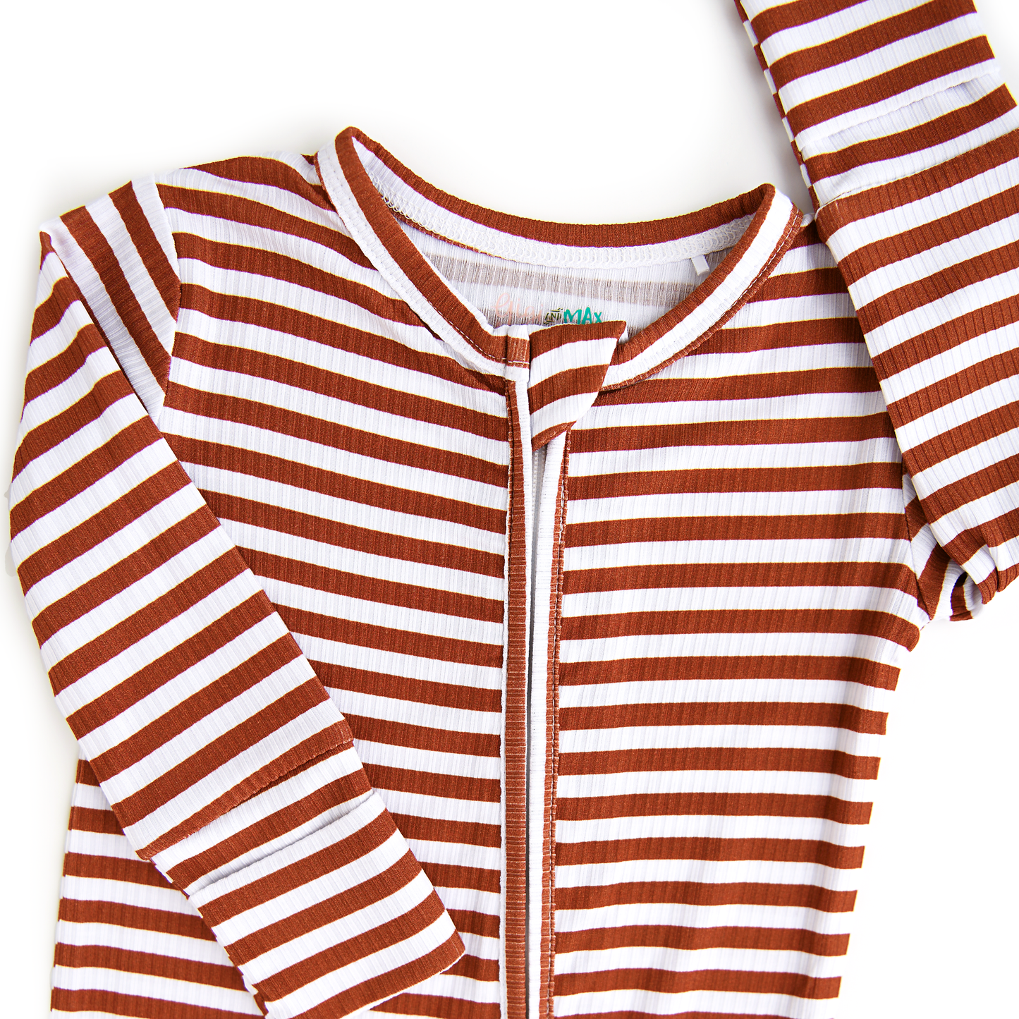 Chase Brown Ribbed Zip Romper