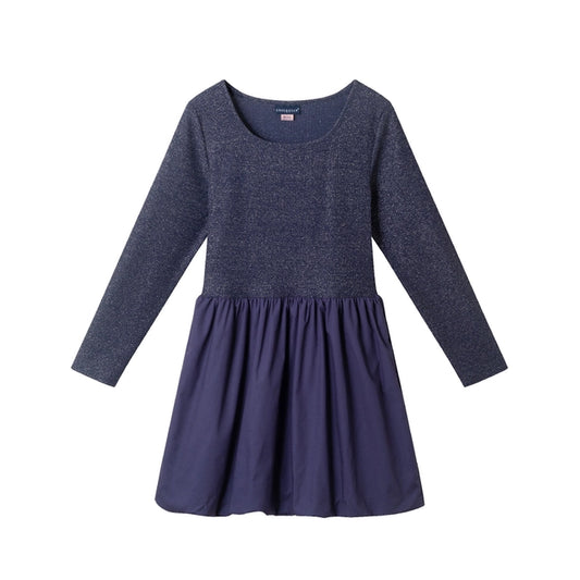 Andy & Evan Navy Jersey Drop Waist Bubble Dress