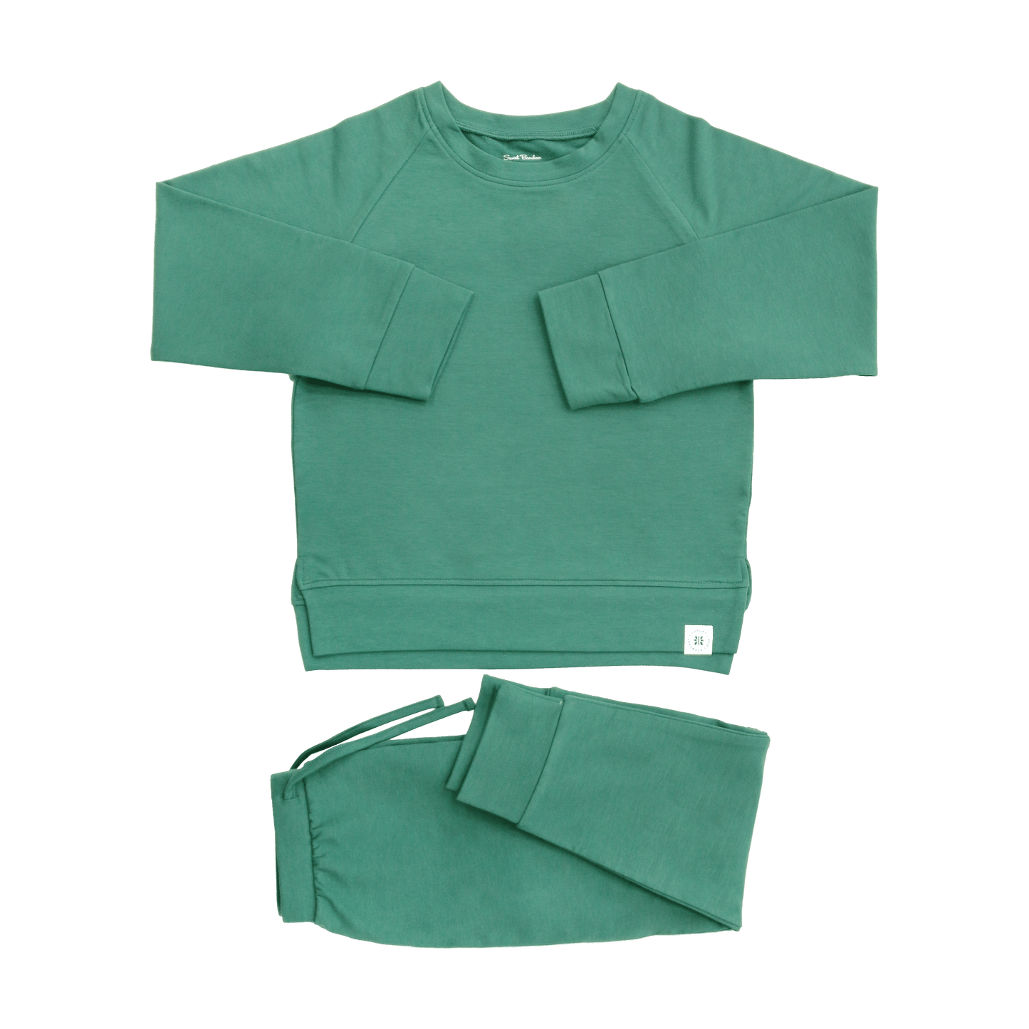 Alpine Green Crew Neck Jogger Set