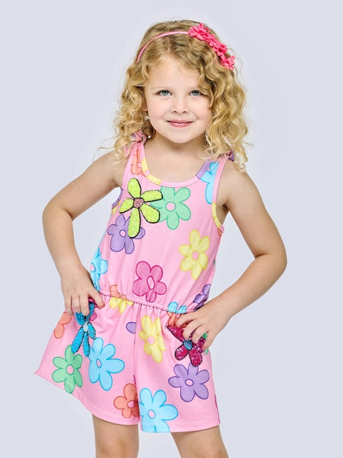 Baby Sara Sequin Flower Romper