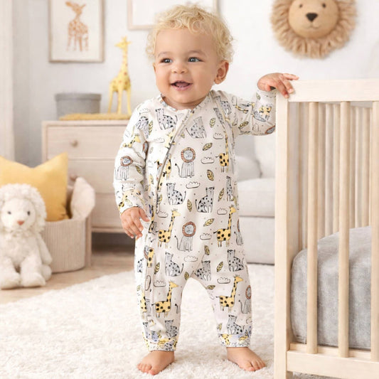 Safari Snuggles Zipper Romper