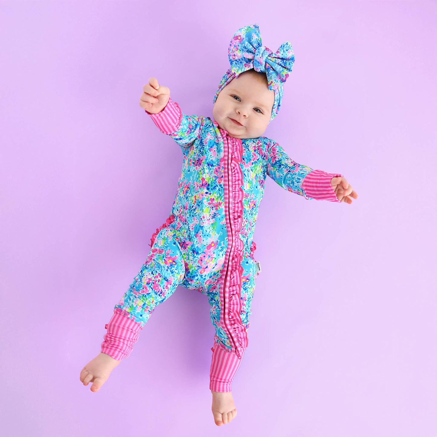 Gigi & Max Ella Ruffle Zippy Romper