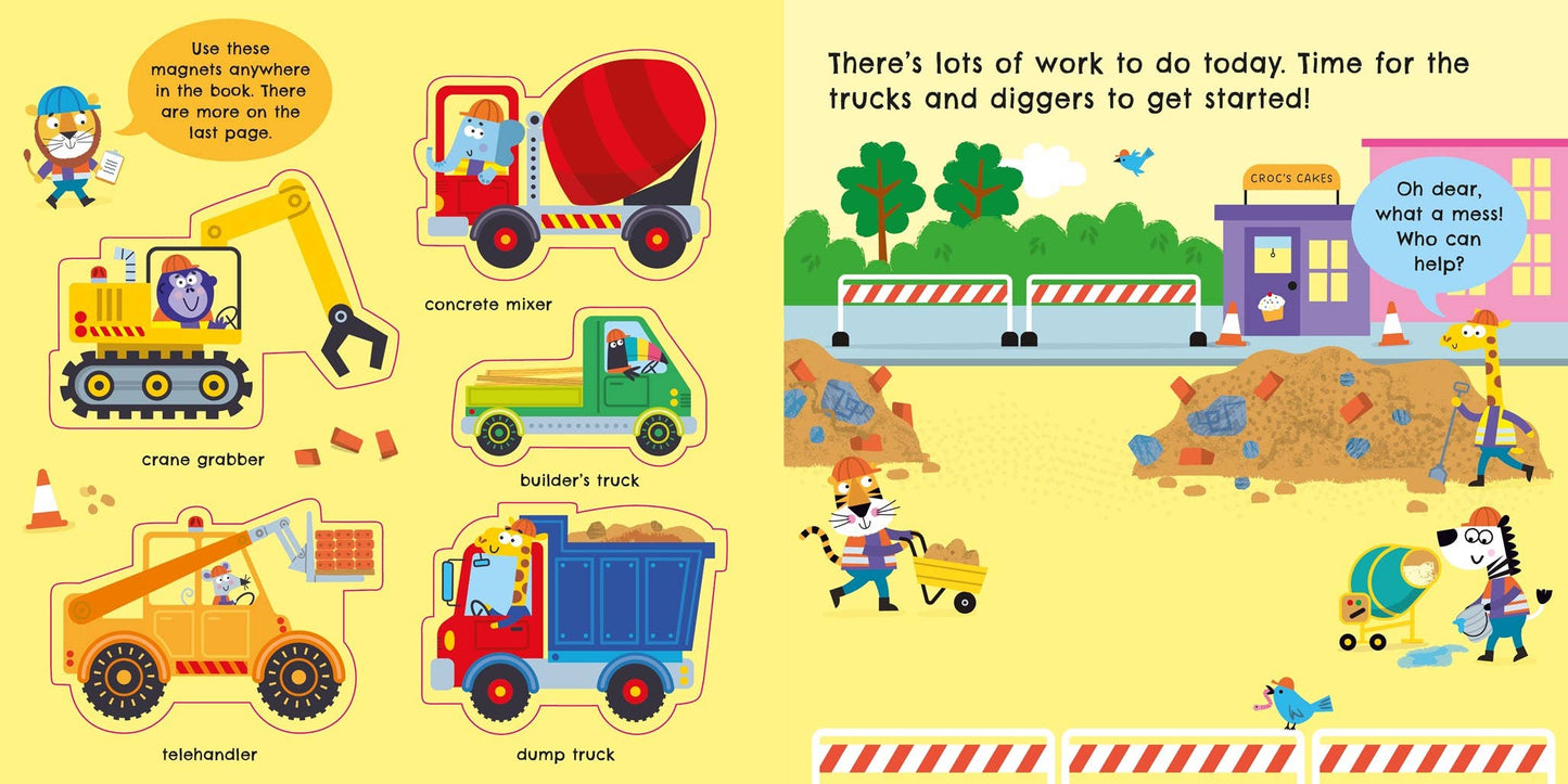 Trucks and Diggers Magnet Book