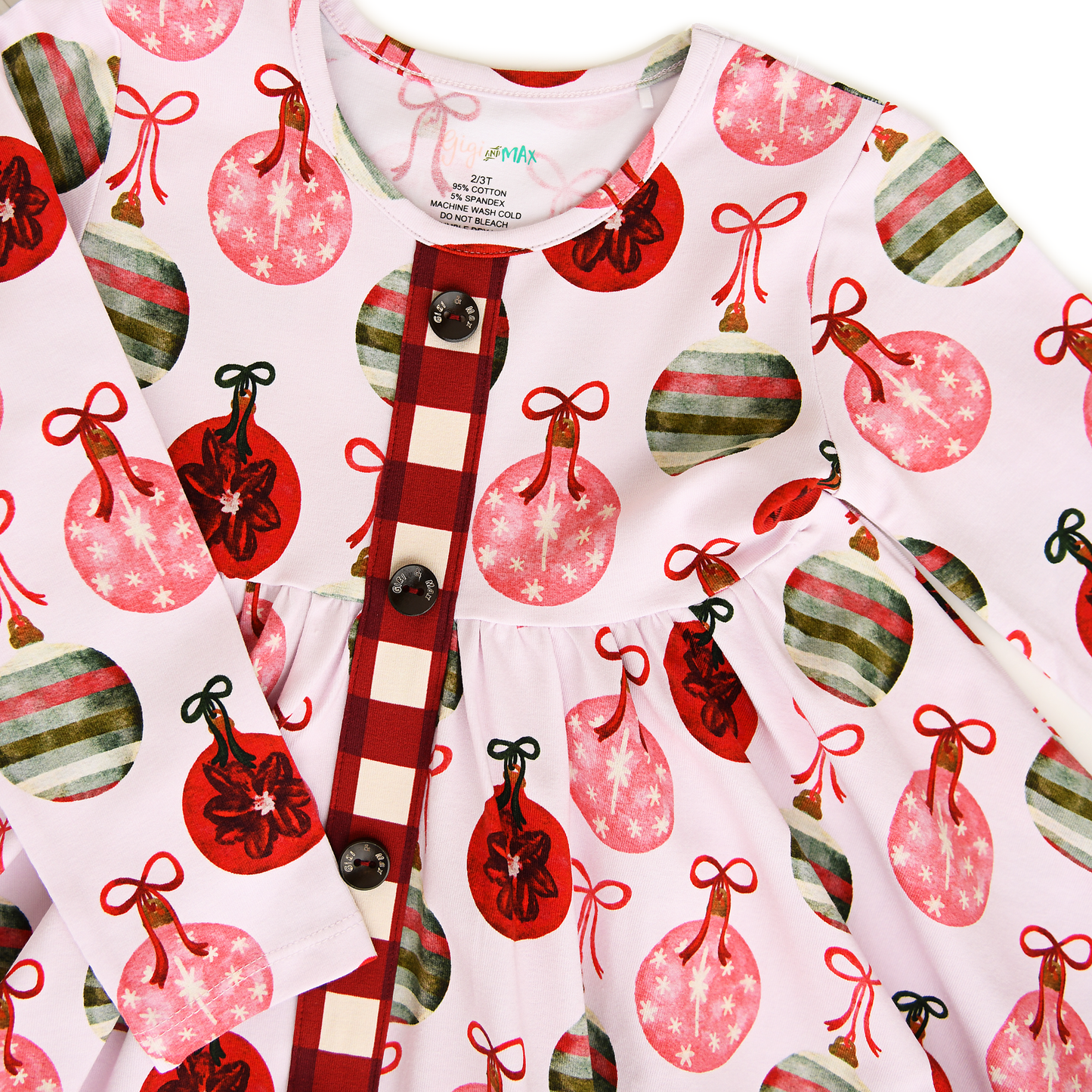Gigi & Max Kit Ornaments Button Dress
