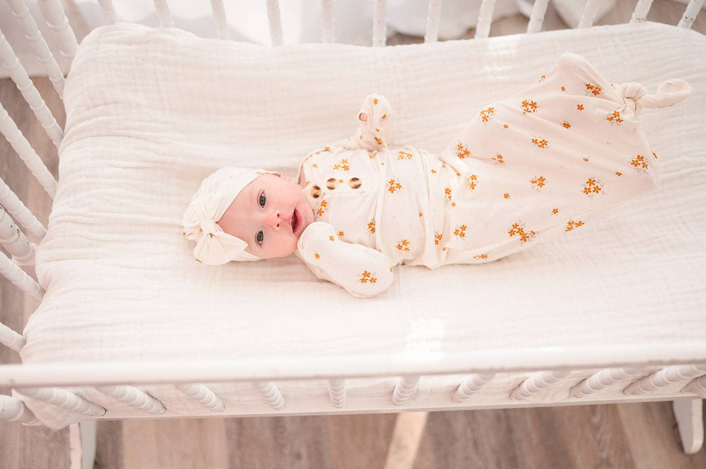 Caramel Bloom Knotted Gown & Turban