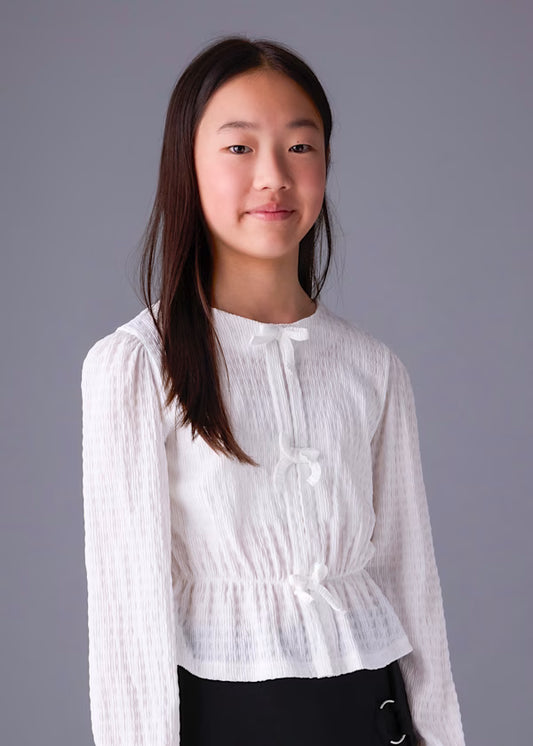 Mayoral Ivory Bow Top
