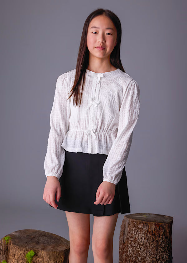 Mayoral Ivory Bow Top