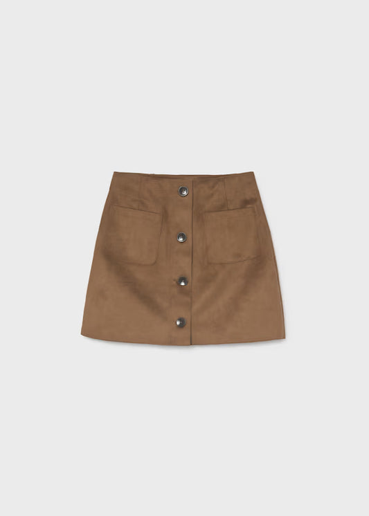 Mayoral Caramel Suede Skirt
