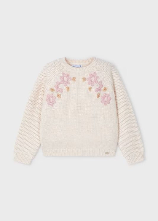 Mayoral Ginger Flower Sweater