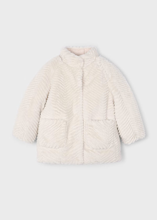 Mayoral Sand Faux Fur Coat
