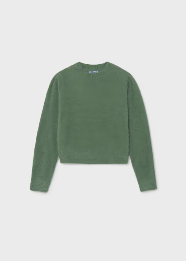 Mayoral Mint Fuzzy Sweater