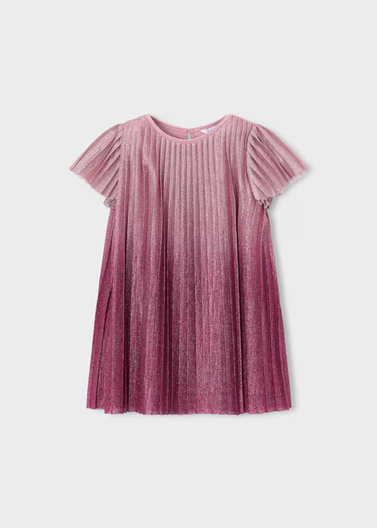 Mayoral Raspberry Pleated Dress