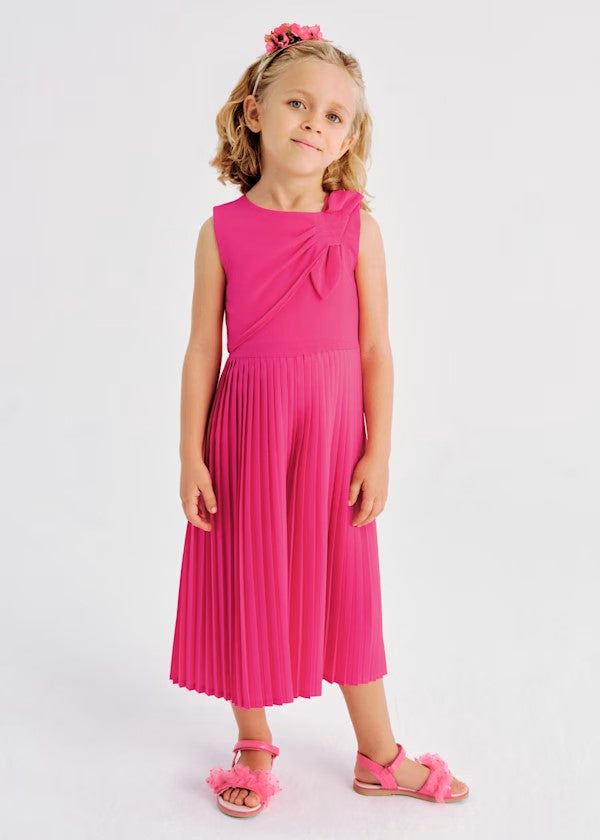 Mayoral Magenta Pleated Jumpsuit