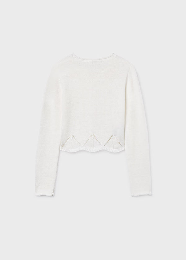 Mayoral Bone Knit Cardigan