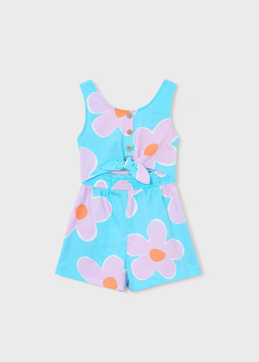 Mayoral Aqua Floral Romper