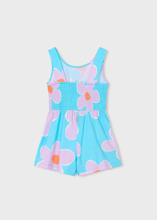 Mayoral Aqua Floral Romper