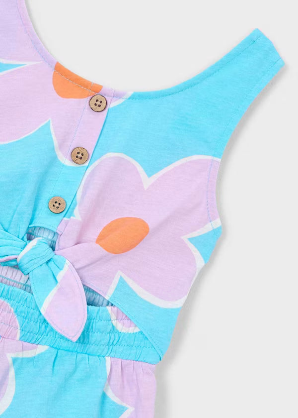 Mayoral Aqua Floral Romper