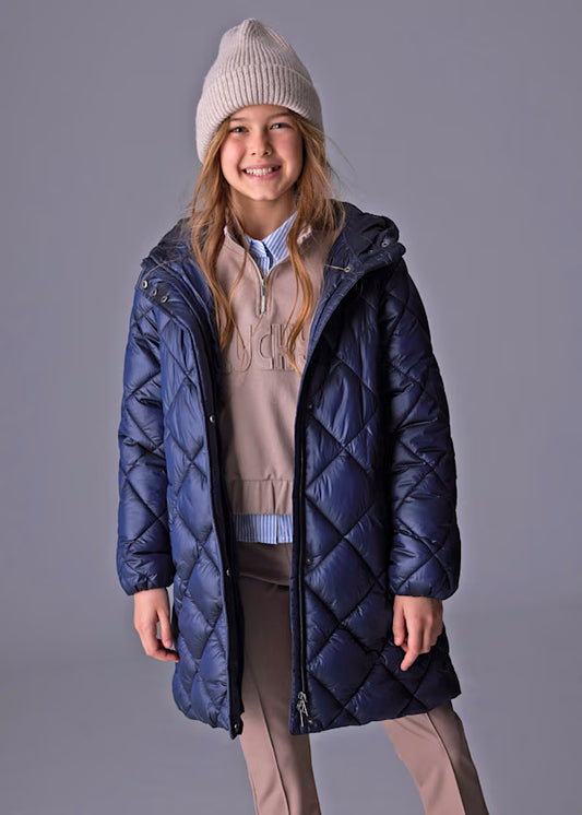 Mayoral Navy Puffer Coat
