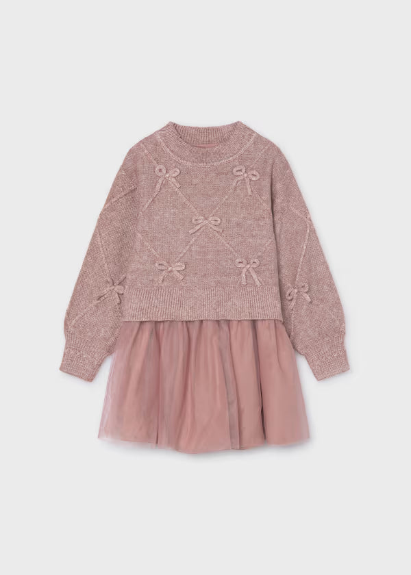 Mayoral Heather Quartz Bow 2pc Dress