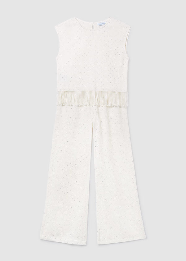 Mayoral Studded Fringe Pant Set