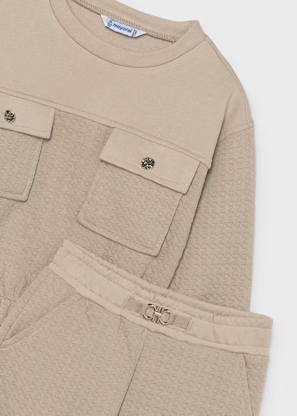 Mayoral Hazelnut Pocket Top & Pant Set