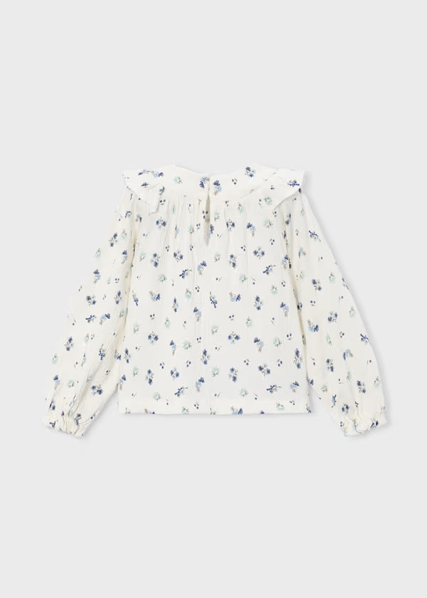 Mayoral Cream Floral Blouse