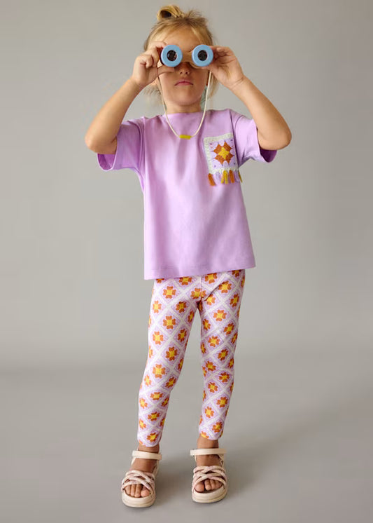 Mayoral Lilac Printed Legging Set
