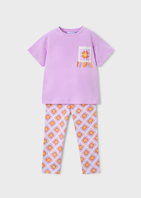 Mayoral Lilac Printed Legging Set