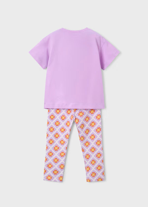 Mayoral Lilac Printed Legging Set