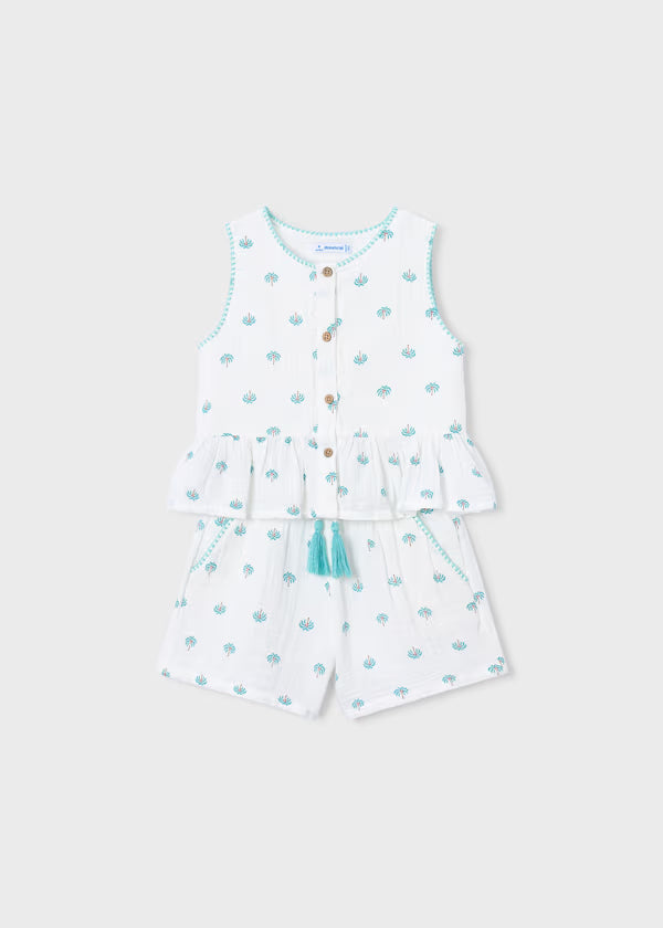 Mayoral Palm Print Short Set